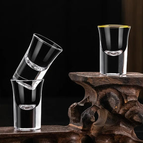6 pçs conjuntos de luxo cristal tiro vidro barra vodka vidro high-end pequeno copo de vinho transparente copo de licor festa espíritos caneca drinkware