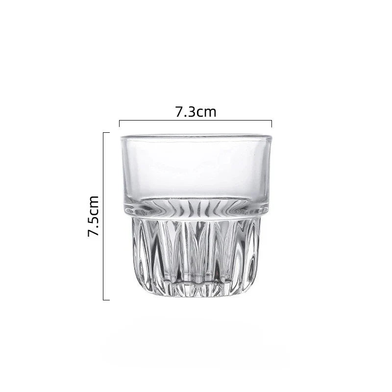 3 opções de capacidade vintage requintado americano copo de café gelado transparente fermentação fria latte copo de vidro bebida copo de água empilhável