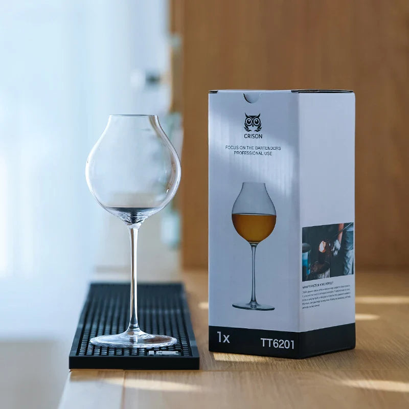 Copo de degustação de cristal de vidro de uísque CRISON TT6201 245ml com tampa para experiência de sabor aprimorado